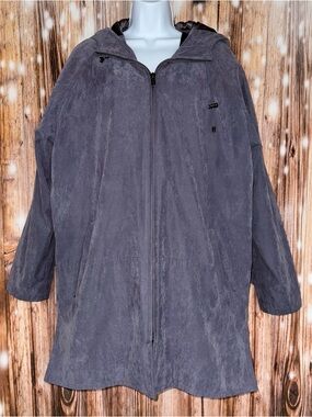 London Fog Purple Full Zip Winter jacket